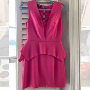 Pink Peplum Cocktail Dress